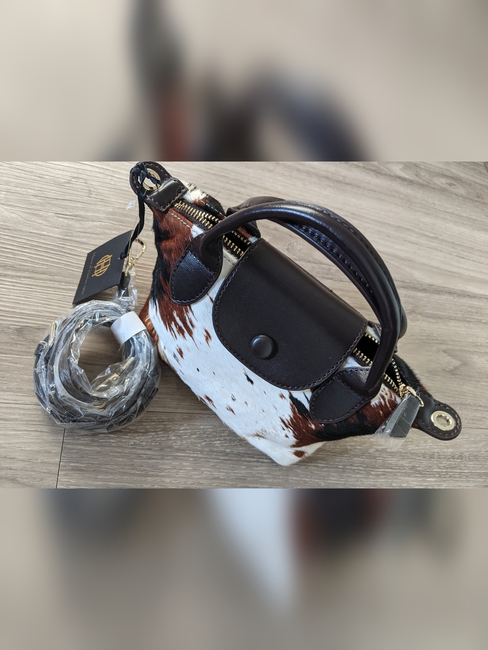 HOUSE Of Harlow 1960 Mini Purse with Dark Brown Leather